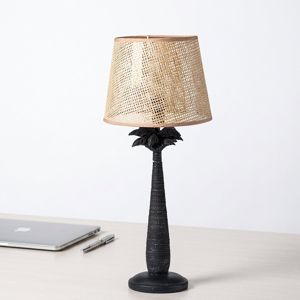 Luxe geweven lampenkap warme tint